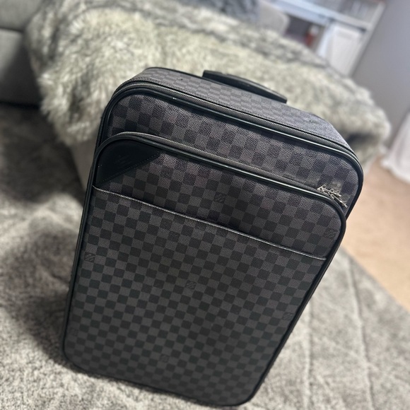 Louis Vuitton Black Travel Suitcase Checkerboard ( MISSING TOP LEATHER HANDLE) - Picture 1 of 10